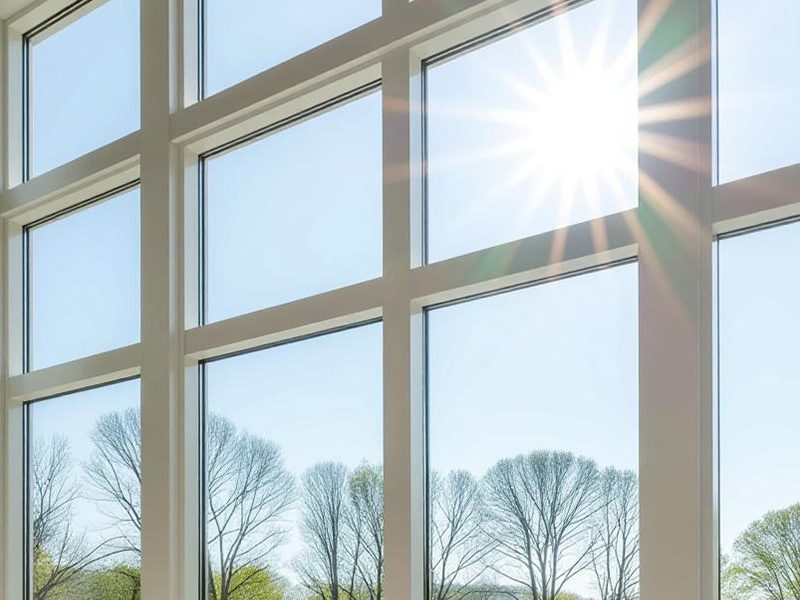 Solar control film cutting glare on large windows